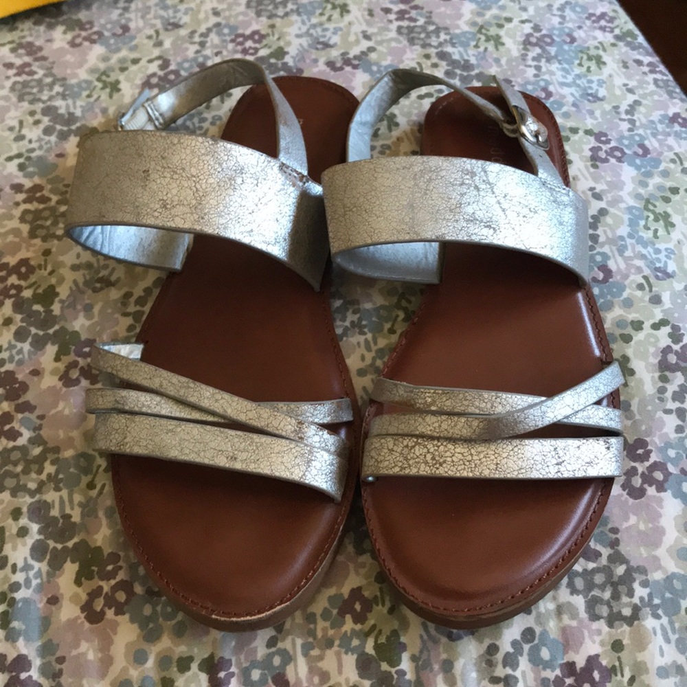 MADDEN GIRL, Pewter flats, sz 9.5